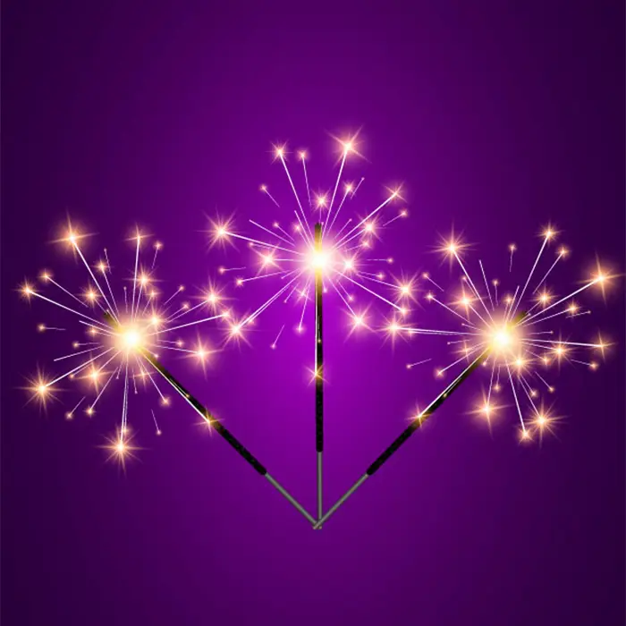 Multi-Color Sparklers - Long-Lasting (30+ Seconds) Safe for Kids